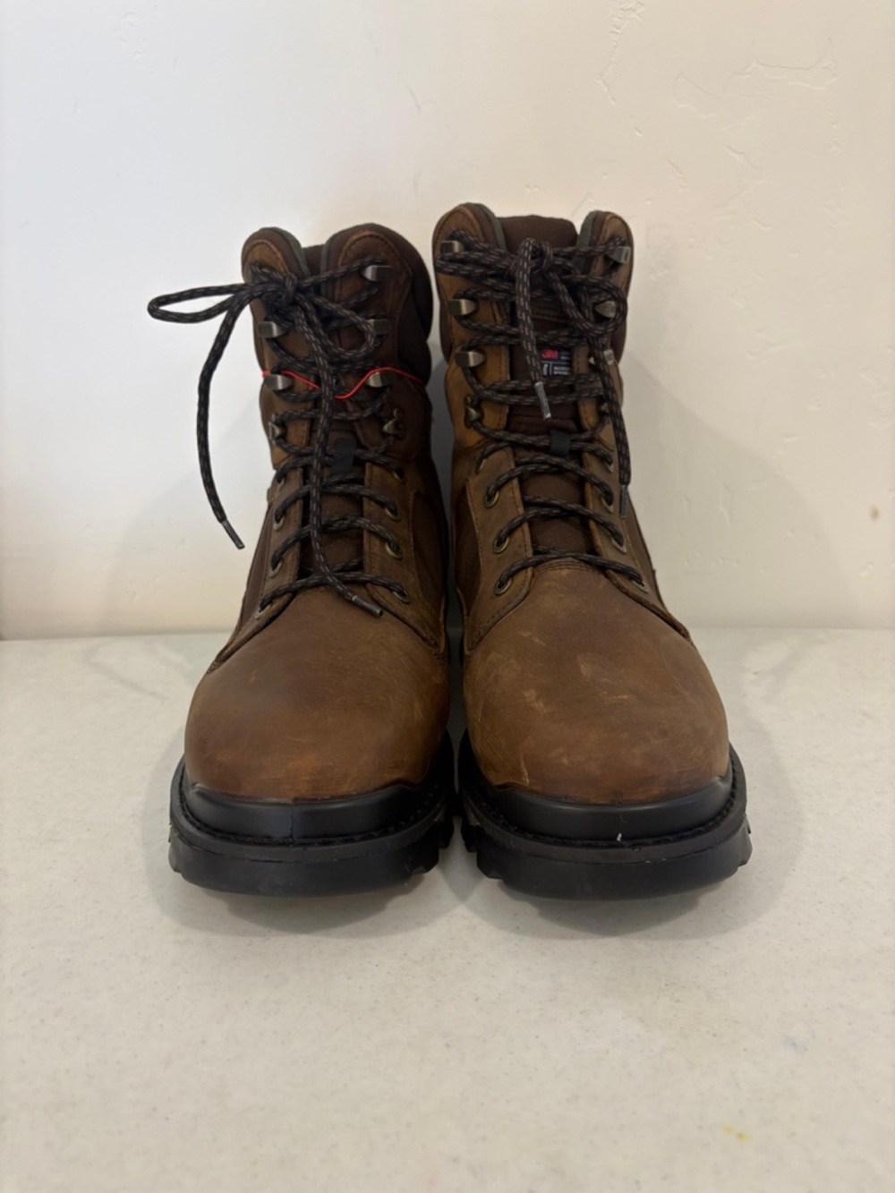 Rocky Brown Leather Lace-Up Work Boots